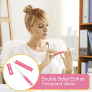 Sephanna 3 Pack Premium Crystal Glass Nail File for Natural Nails, Professional Glass Nail Files with case for Unisex, Portable Czech Glass Nail File Double Sided for Natural & Acrylic Nail Care