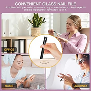 Sephanna 1 Pack Glass Nail File for Unisex Ultra Quality, Portable Crystal Nail File with Case for Mani & Pedicure- Smooth Finish for Natural & Acrylic Nails
